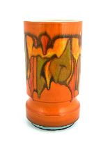 Jennie Haigh and Cynthia Bennett for Poole pottery, a Delphis pattern vase, cylindrical