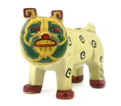 Louis Wain for Max Emanuel and Co., a Lucky Bully Bulldog vase, designed circa 1914, modelled as a