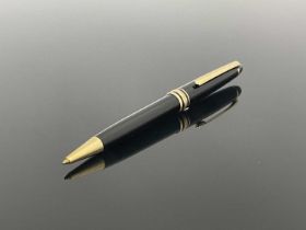 Mont Blanc, a Meisterstuck Classique ballpoint pen, gold trim, VH1802731, in box with papers