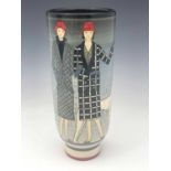 Sally Tuffin for Dennis China Works, Autumn Tweeds, a Deco fashion vase, 2011, Edition of 20, signed