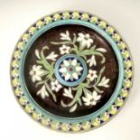 A W N Pugin for Minton, a Gothic Revival relief moulded plaque, circa 1852, dust pressed Armada dish