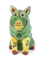 Louis Wain for Max Emanuel and Co., a Lucky Pig vase, designed circa 1914, modelled as a cubist