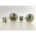 Louis Wain for Paragon China, a cup 'Caught in the Act', a saucer 'The Clever Tinker', a side