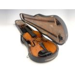 A full-size violin, circa 1880-1890, copy of a Stradivarius, likely to be Dresden or Berlin, branded