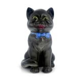 Louis Wain for Wilkinson, The Laughing Cat, a pottery figure modelled as a characterful black cat