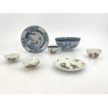 A collection of Chinese famille rose and doucai teaware, including a pair of teabowls in the Two