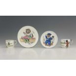 Louis Wain for Paragon China, a cup 'Presenting Arms', a saucer 'Jack as Sea', a side plate 'The