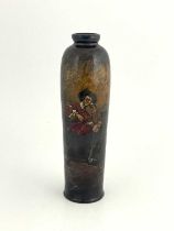 Walter Nunn for Royal Doulton, a Rembrandt Ware vase, shouldered cylinder form, painted with a
