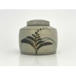 David Leach O.B.E. (British, 1911- 2005), a Lowerdown lidded stoneware jar, foxglove brush