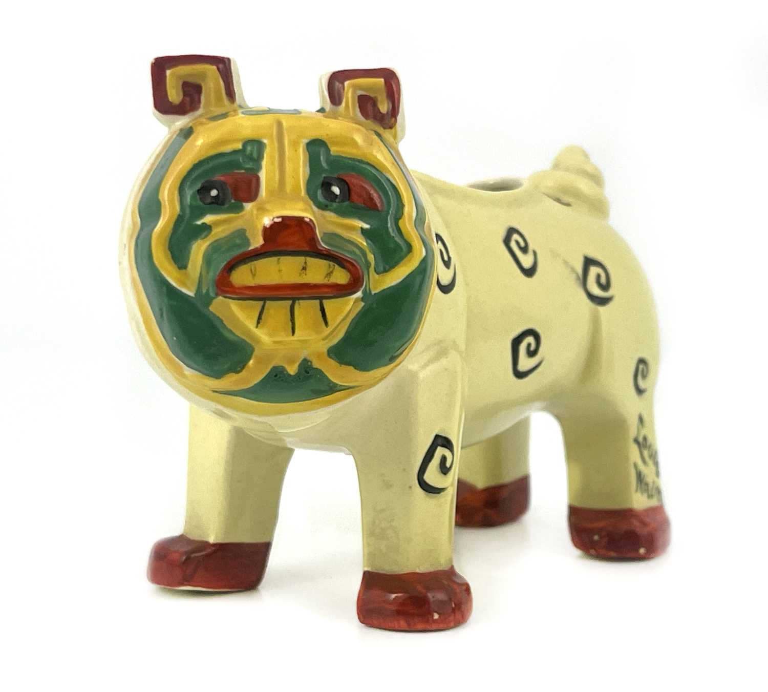 Louis Wain for Max Emanuel and Co., a Lucky Bully Bulldog vase, designed circa 1914, modelled as a - Image 2 of 7