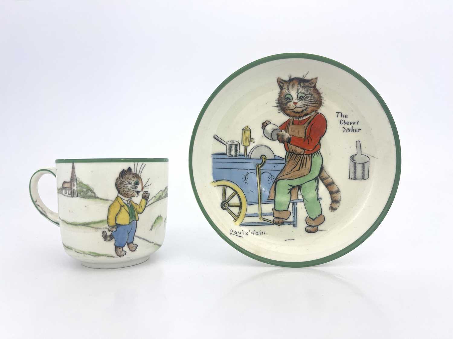Louis Wain for Paragon, a Tinker Tailor Series tea cup and saucer, the Presenting Arms and The - Image 2 of 5