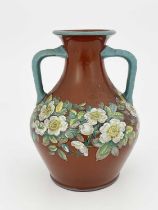 A 19th century redware Portland vase, probably Wedgwood or Samuel Alcock, circa 1850, transfer