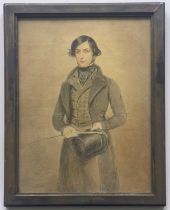 Thomas Charles Wageman (British, 1787-1863), portrait of Arthur Fisher Tompson, (1818-1856), three-