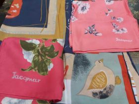 Three silk scarves, including two Jacqmar scarves (3)