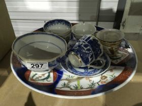 Nine items of Oriental porcelain, Chinese and Japanese, including a late 19th Century Japanese imari