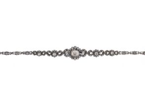 A 19th century silver and gold diamond bracelet