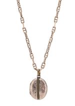 A mid 20th century gold locket pendant, with chain