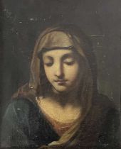 Manner of Giuseppe Maria Crespi, portrait of The Madonna, bust-length, oil on canvas, 37 by 30cm,
