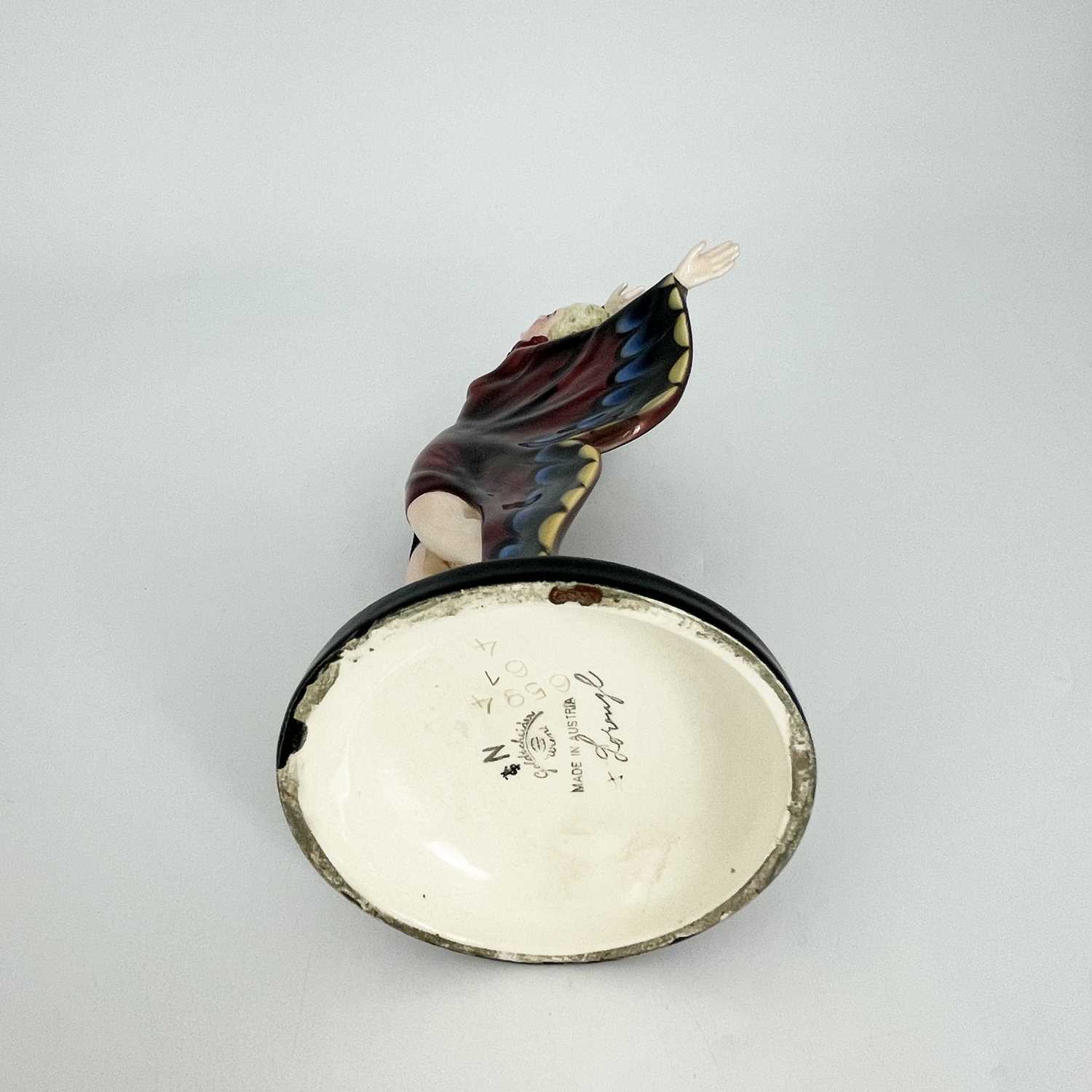 Josef Lorenzl for Goldschieder, an Art Deco figure of a butterfly dancer, model 6594, designed circa - Image 6 of 6