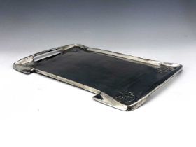 Archibald Knox for Liberty and Co., a Tudric Arts and Crafts pewter tray, model 0376, planished