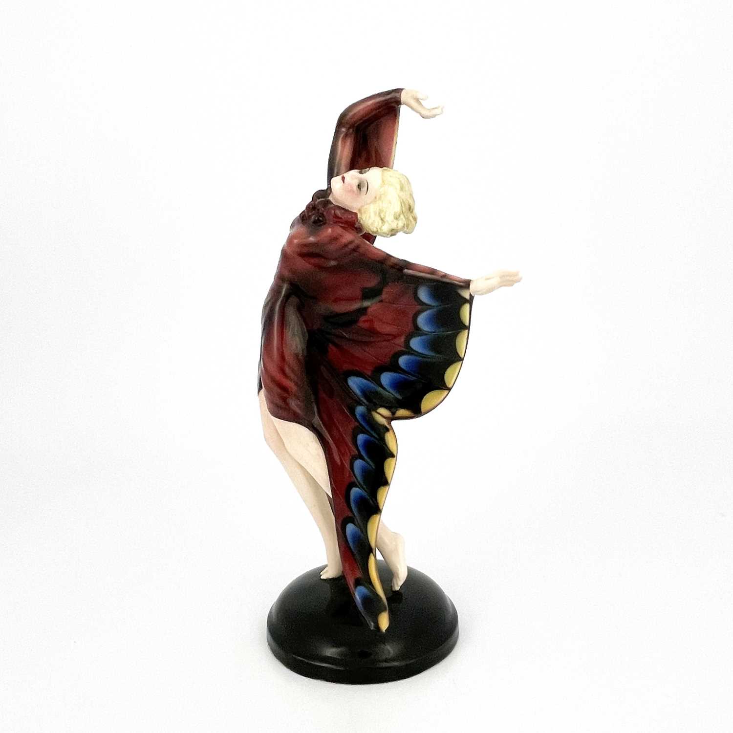 Josef Lorenzl for Goldschieder, an Art Deco figure of a butterfly dancer, model 6594, designed circa - Image 3 of 6