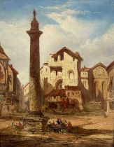 William Clarkson Stanfield R.A. (British, 1793-1867), 'View of Continental Square', signed and dated