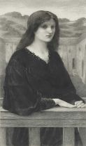 Sir Edward Coley Burne-Jones A.R.A. (British, 1833-1898), 'Vespetina Quies', signed l.l., signed