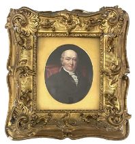 Henry Pierce Bone (British, 1779-1855), portrait of the late Joseph Neeld Esq, half-length seated