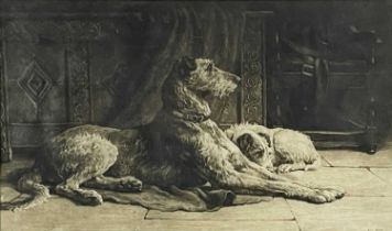 Herbert Thomas Dicksee (British, 1862-1942), Patience, 1922, signed l.l., etching, published by