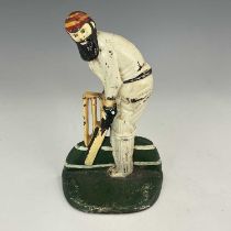 Sporting Interest, a Victorian cast iron doorstop, in the form of the celebrated cricketer W.G.