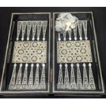 A North African inlaid backgammon set