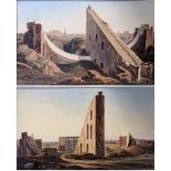 19th century British School, a pair of Orientalist studies, Jantar Mantar, Delhi, watercolours,