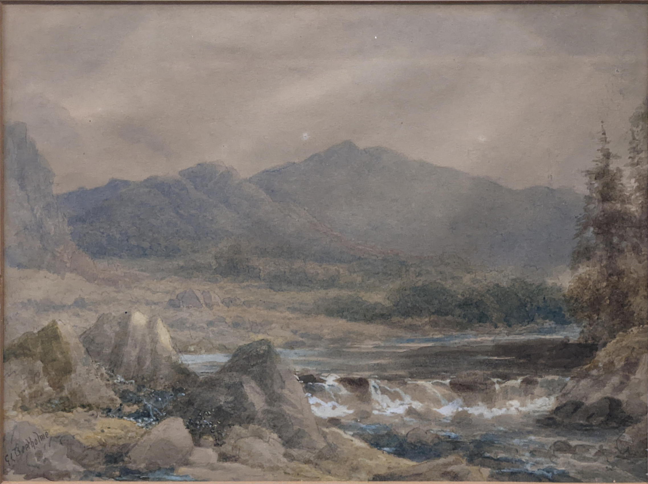 George Law Beetholme (19th century British), a Scottish river scene, watercolour, signed lower right