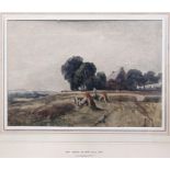 Attributed to Peter de Wint (1784-1849), landscape study, watercolour, H.23cm W.35cm