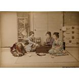 Kusakabe Kimbei (Japanese, 1841-1934), an album of Japanese photography, 50 hand coloured