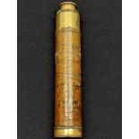 A 19th century Samuel J.Browning of Portsmourth brass maritime telescope, engraved S.J.Browning,