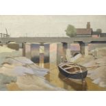 Veronica Burleigh (1909-1999), The Lock at Bradford on Avon, oil on canvas, signed lower left, H.