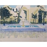 Patrick Procktor R.A. R.W.S. (British, 1936-2003), Favourites Courtyard, aquatint, signed in