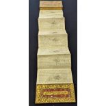 A late 19th/early 20th century folding manuscript with gilded lacquered covers (Pap Top), Shan