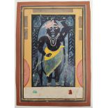 Mid 20th century Indian School, Shrinathji Mangla Darshan, watercolour, 21cm x 19cm