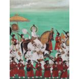 Late 19th/early 20th century Indian School, large Sawari depiction, watercolour