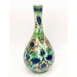 A 19th century Italian Cantagalli bottle vase in the Iznik style, H.26cm