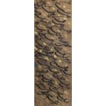 An 18th-19th century Indian Mughal calligraphic panel, double sided, 22cm x 8cm,