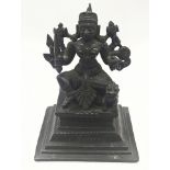 A 19th century Indian bronze of Swaroop of Durga, H.16cm