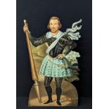 A large painting on wooden board cut out of Sir James Scudamore