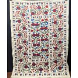 A large Susani textile, 205cm x 146cm