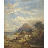 Joseph Horlor (British, 1809-1887), Llansteffan Castle, South Wales, oil on canvas, signed lower