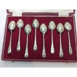 A cased set of I Love Liberty picture back teaspoons, hallmarked Sheffield, 1965, maker Francis