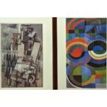 A collection of 10 modern framed prints