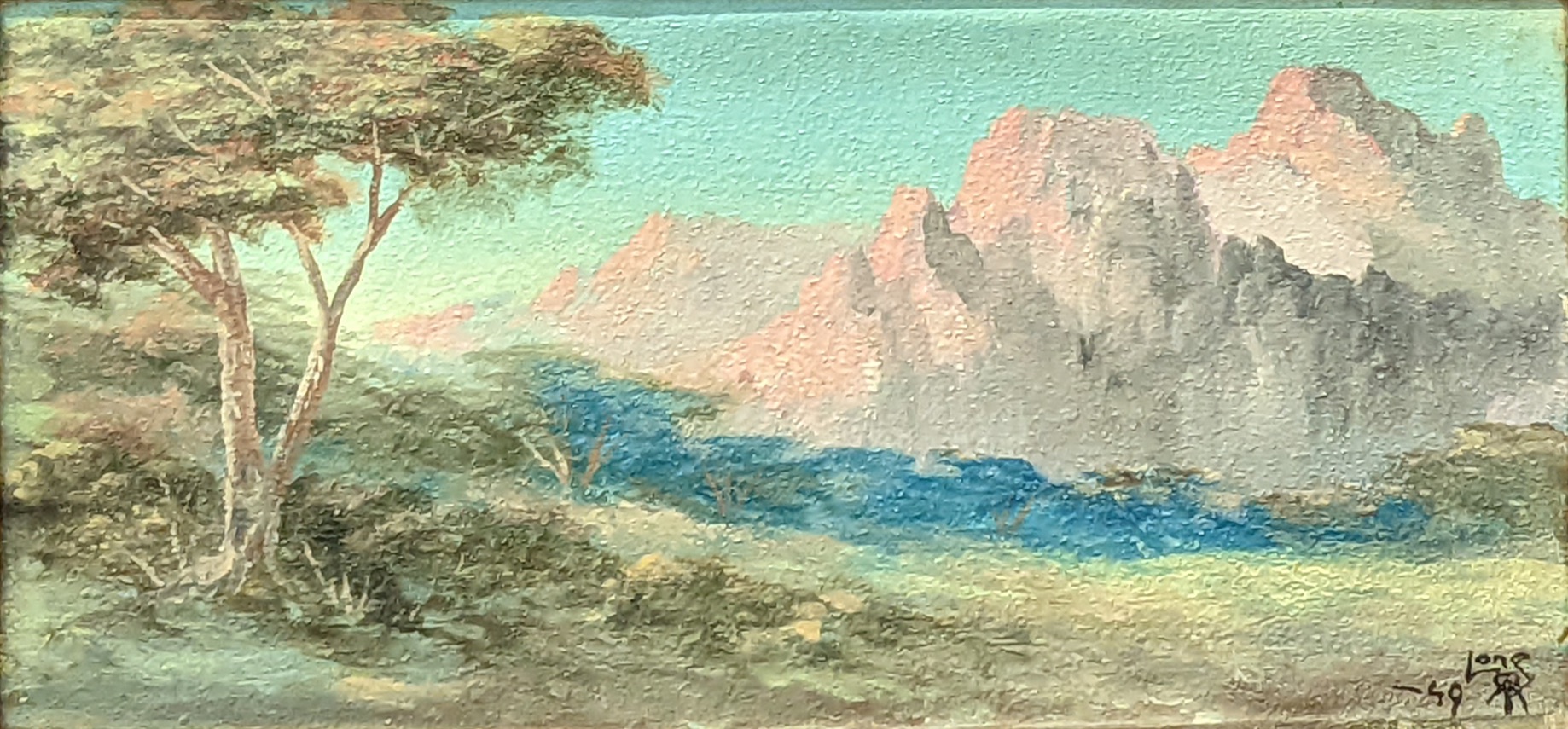 Mid 20th century Continental School, landscape scene, oil on canvas, signed lower right and dates,